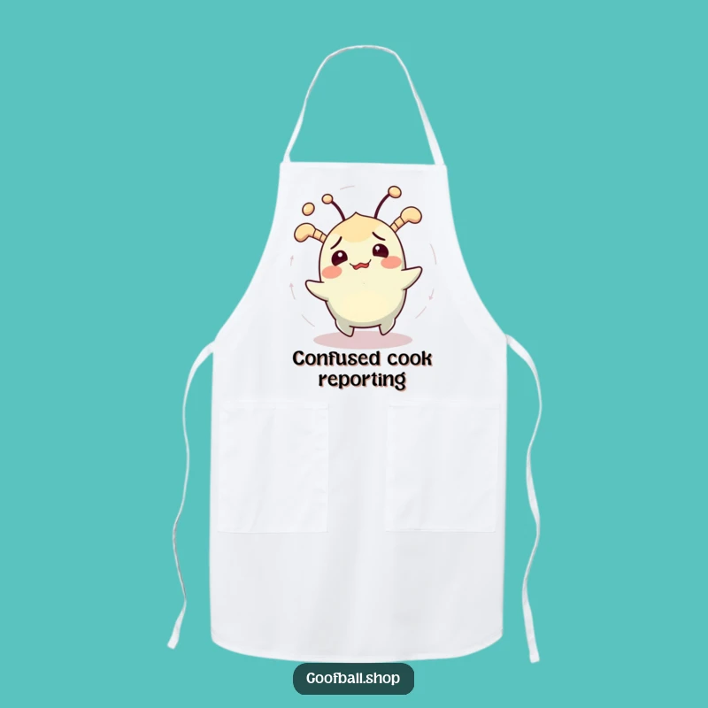 Funny Kitchen Apron: Dizzy Creature Spins, Cook with Whimsical Flair