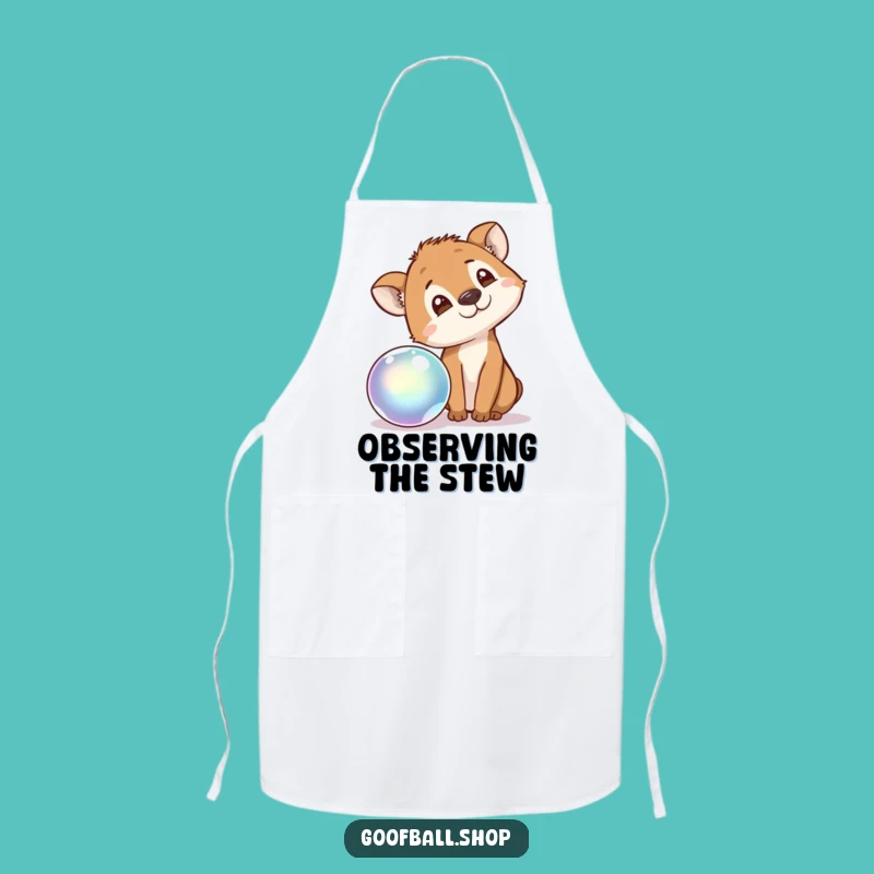 Funny Curious Animal Apron: Kitchen Curiosity, Perfect Gift!