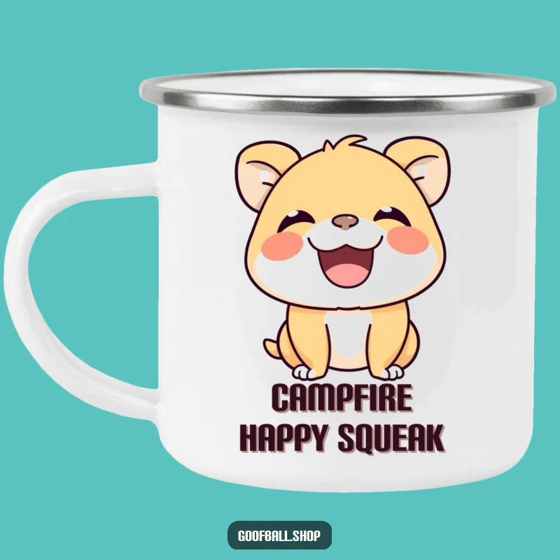 Funny Animal Grin Camping Mug: Happy Trails, Perfect Outdoors Gift!