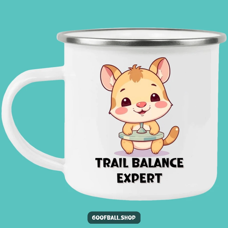 Funny Animal Plate Balancing Camping Mug: Adventure Fuel, Perfect Outdoors Gift!