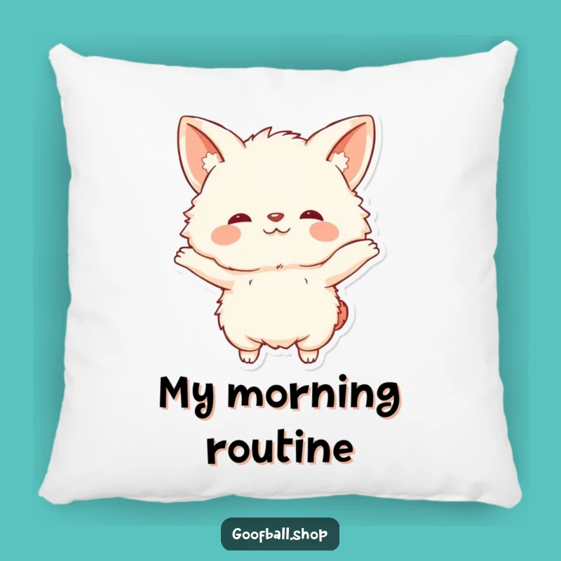 Funny Fluffy Character Pillow: Comical Stretch Comfort, Hilarious Accent Decor Gift