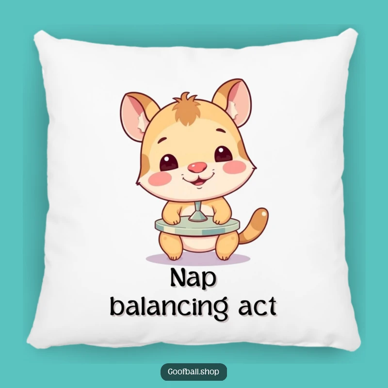 Funny Animal Plate Balancing Pillow: Comfy Cuteness, Perfect Accent Sofa Gift!