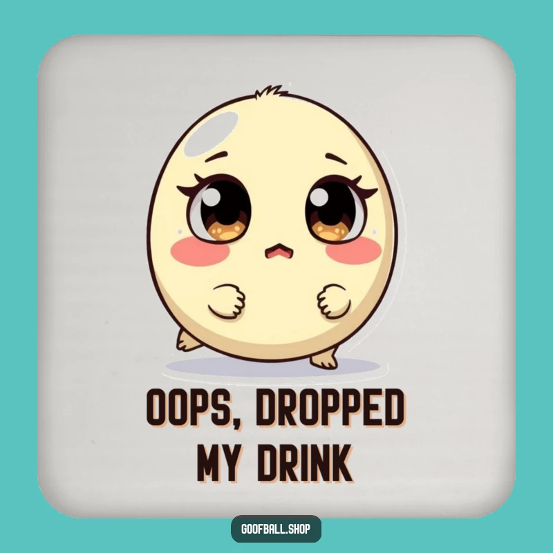 Funny Drink Coaster: Tripping Creature Surprise, Protect Surfaces with Humor