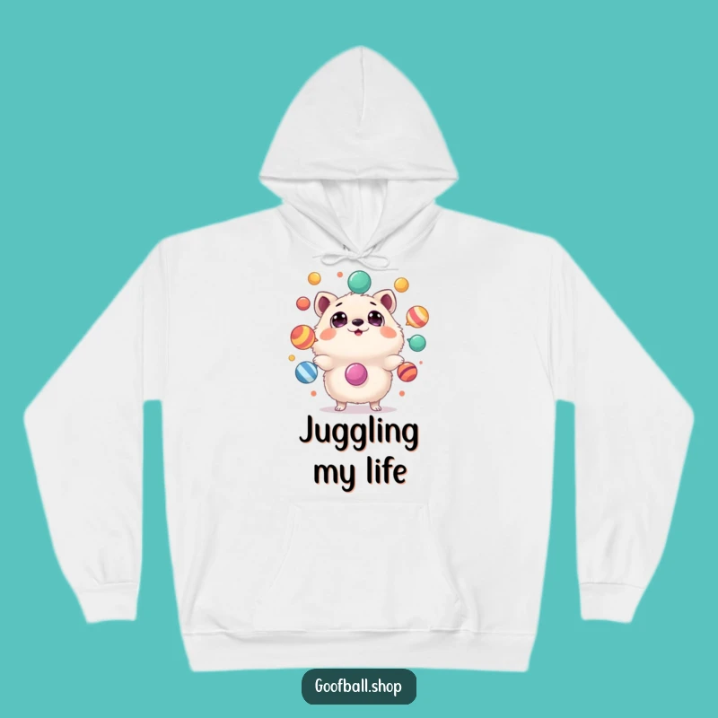 Funny Juggling Animal Hoodie: Cozy Comfort, Astonished Humor Gift