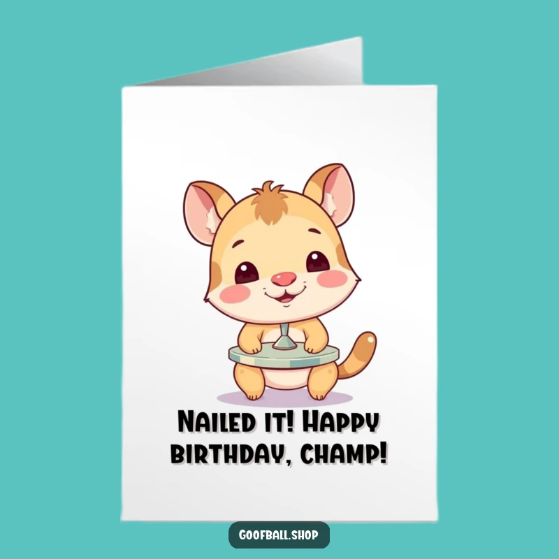 Funny Cat Birthday Card Free Printable: Juggling Act Animal DIY Downloadable Gift