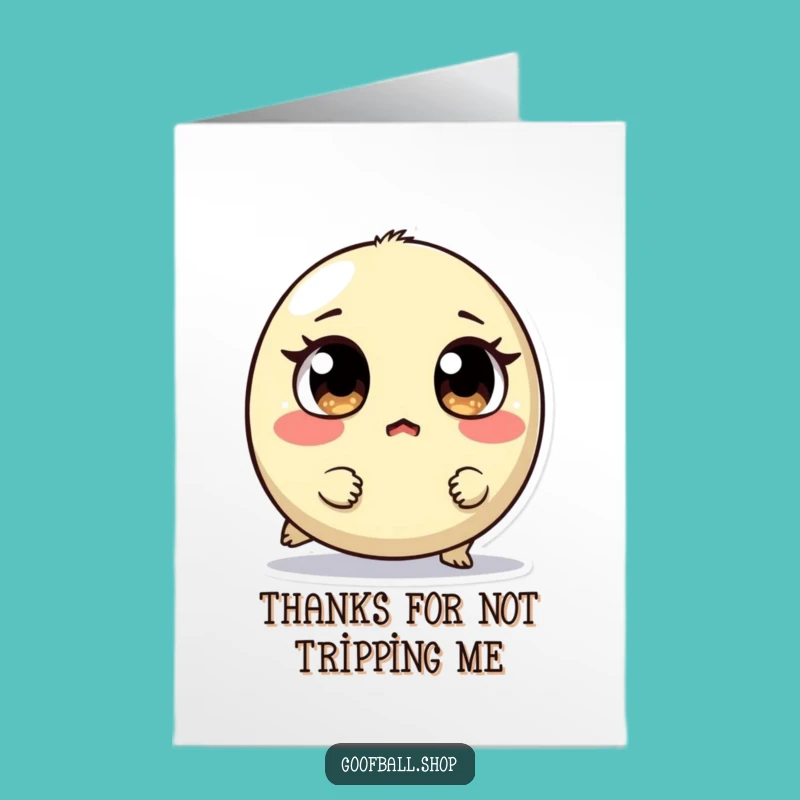 Free Printable Thank You Card: Funny Tripping Creature, Thanks for Your Help!