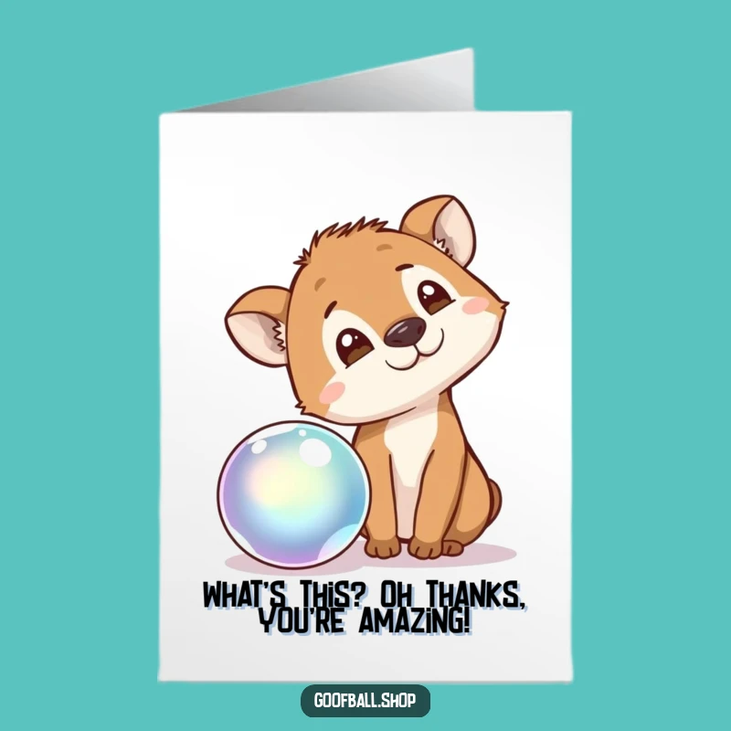 Funny Thank You Card Free Printable: Curious Animal, Bouncing Ball DIY