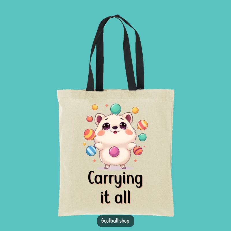 Funny Juggling Animal Tote Bag: Carry Your Surprise Gift